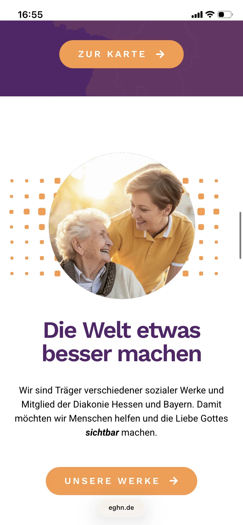 Unsere Gemeinden – Ansicht Mobil