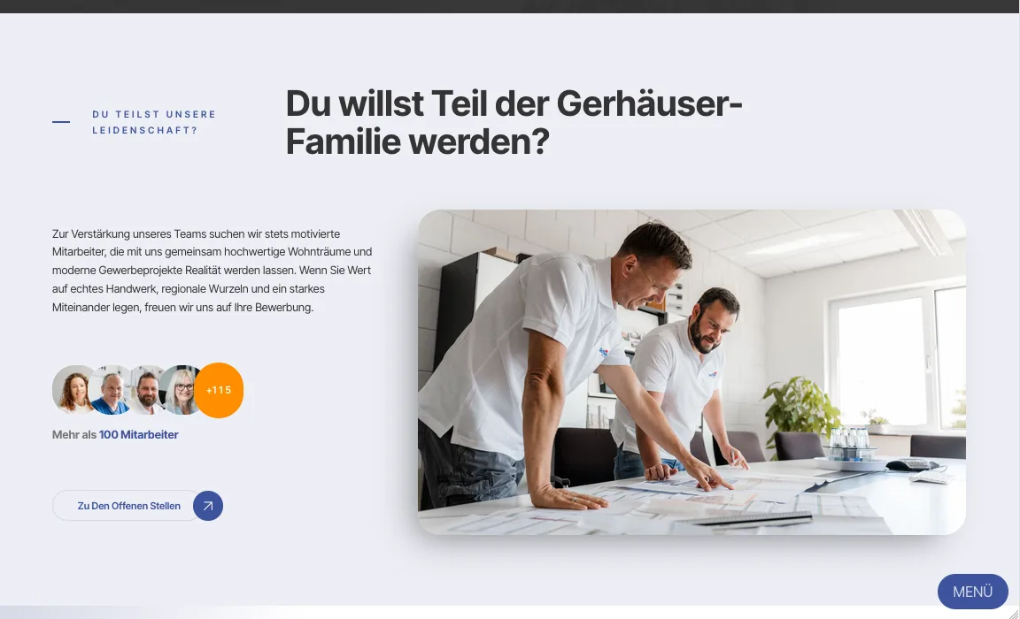 Teil des Teams – Ansicht Desktop