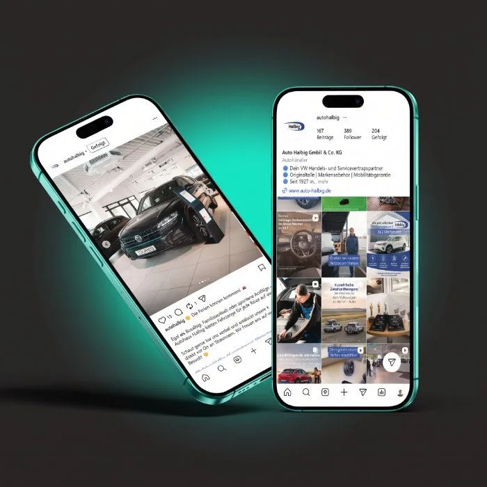 Social-Media Auto Halbig