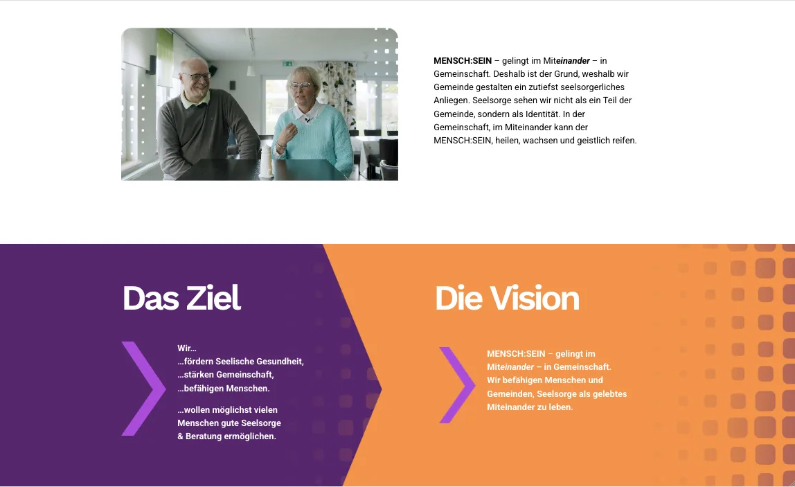 Ziel & Vision – Ansicht Desktop