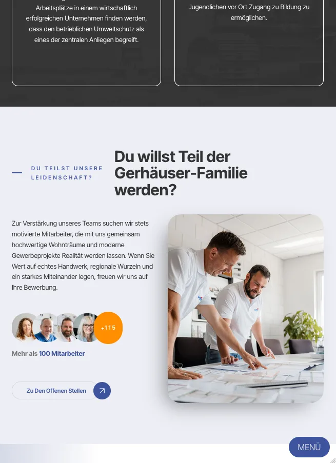 Teil des Teams – Ansicht Tablet