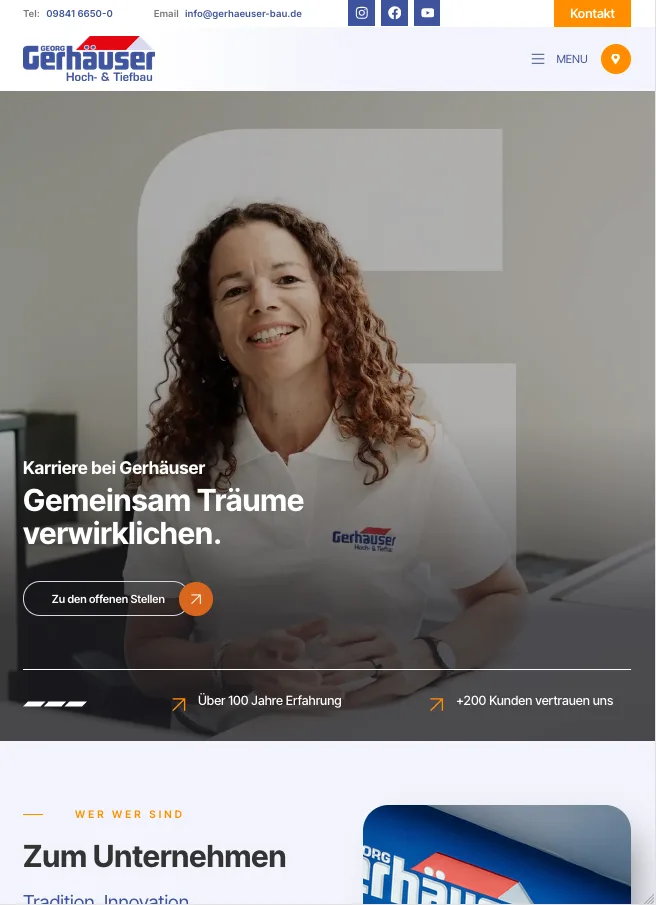 Karriere – Ansicht Tablet