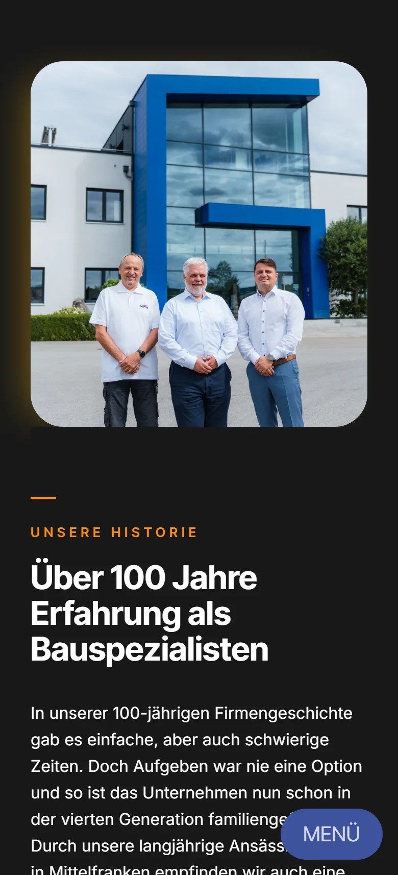 100 Jahre Erfahrung – Ansicht Mobil