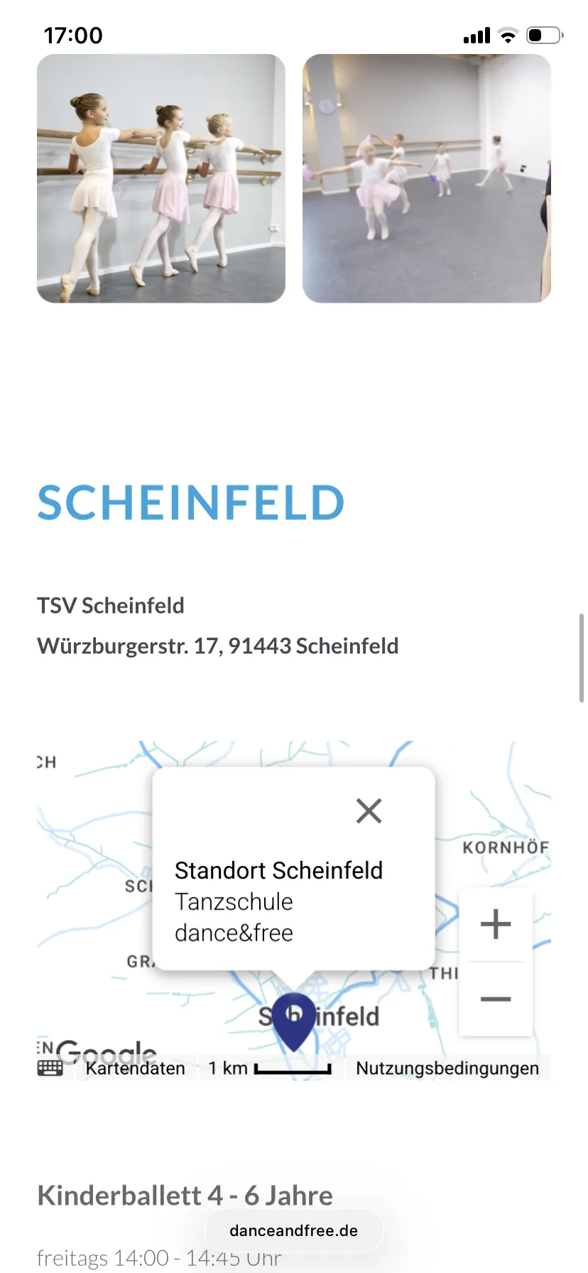 Standort Scheinfeld – Ansicht Mobil