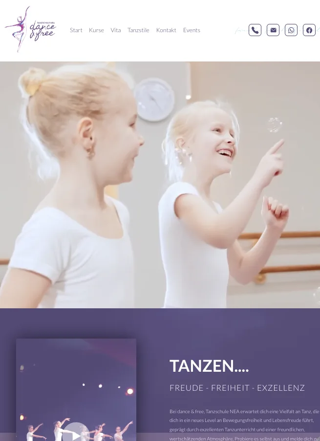 Startseite – Ansicht Tablet