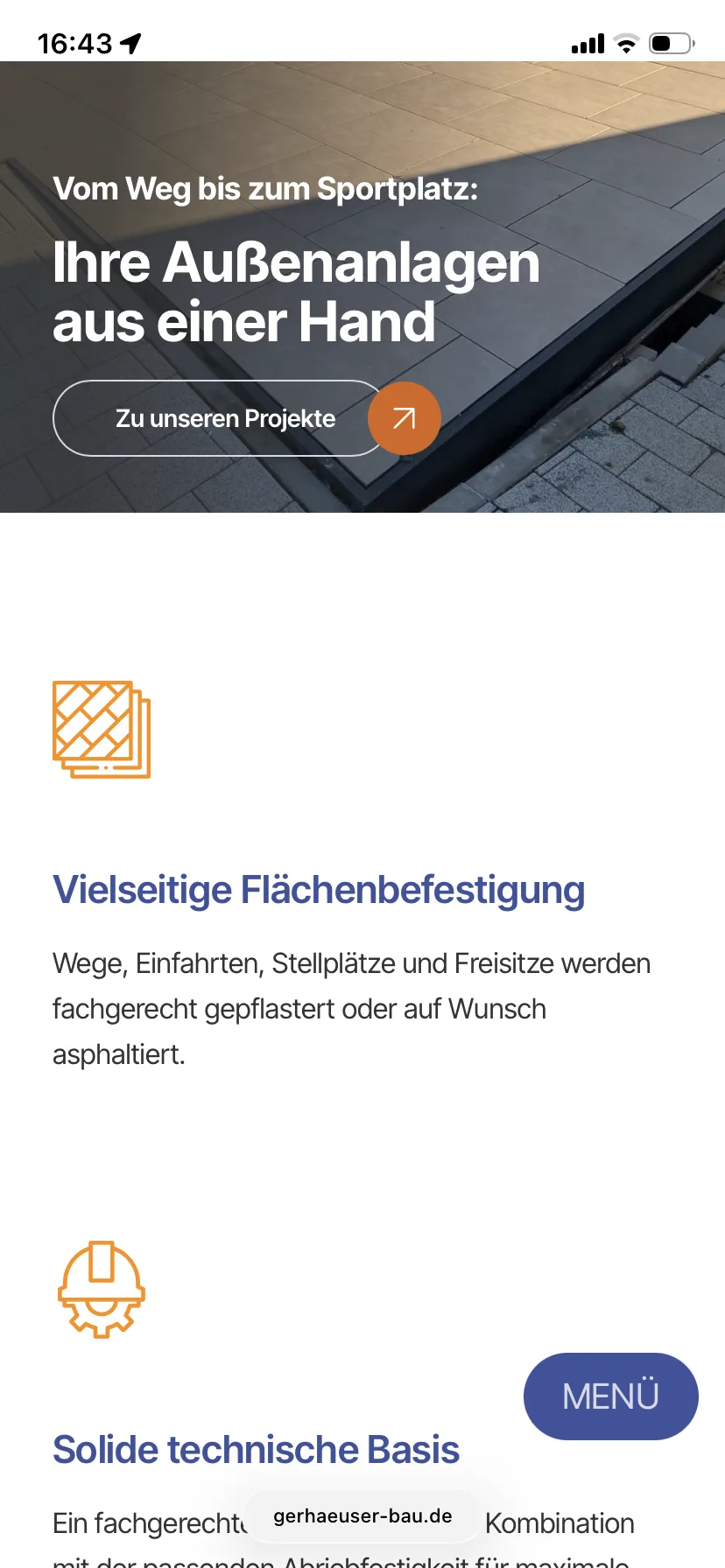 Außenanlagen – Ansicht Mobil