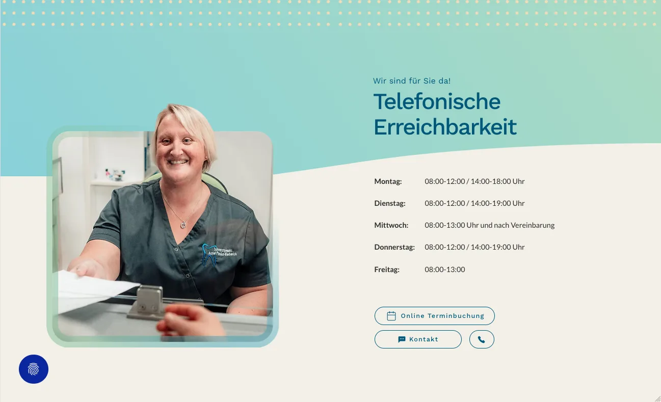 Erreichbarkeit – Ansicht Desktop