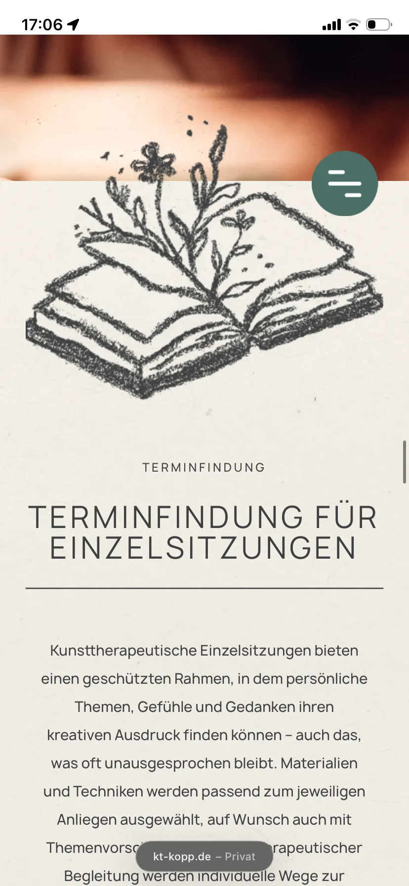 Terminfindung – Ansicht Mobil
