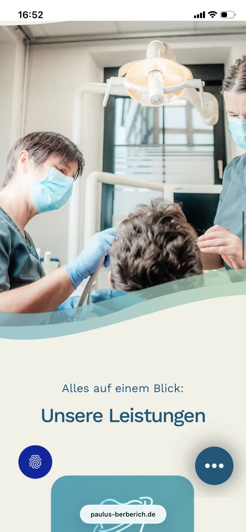 Behandlung – Ansicht Mobil