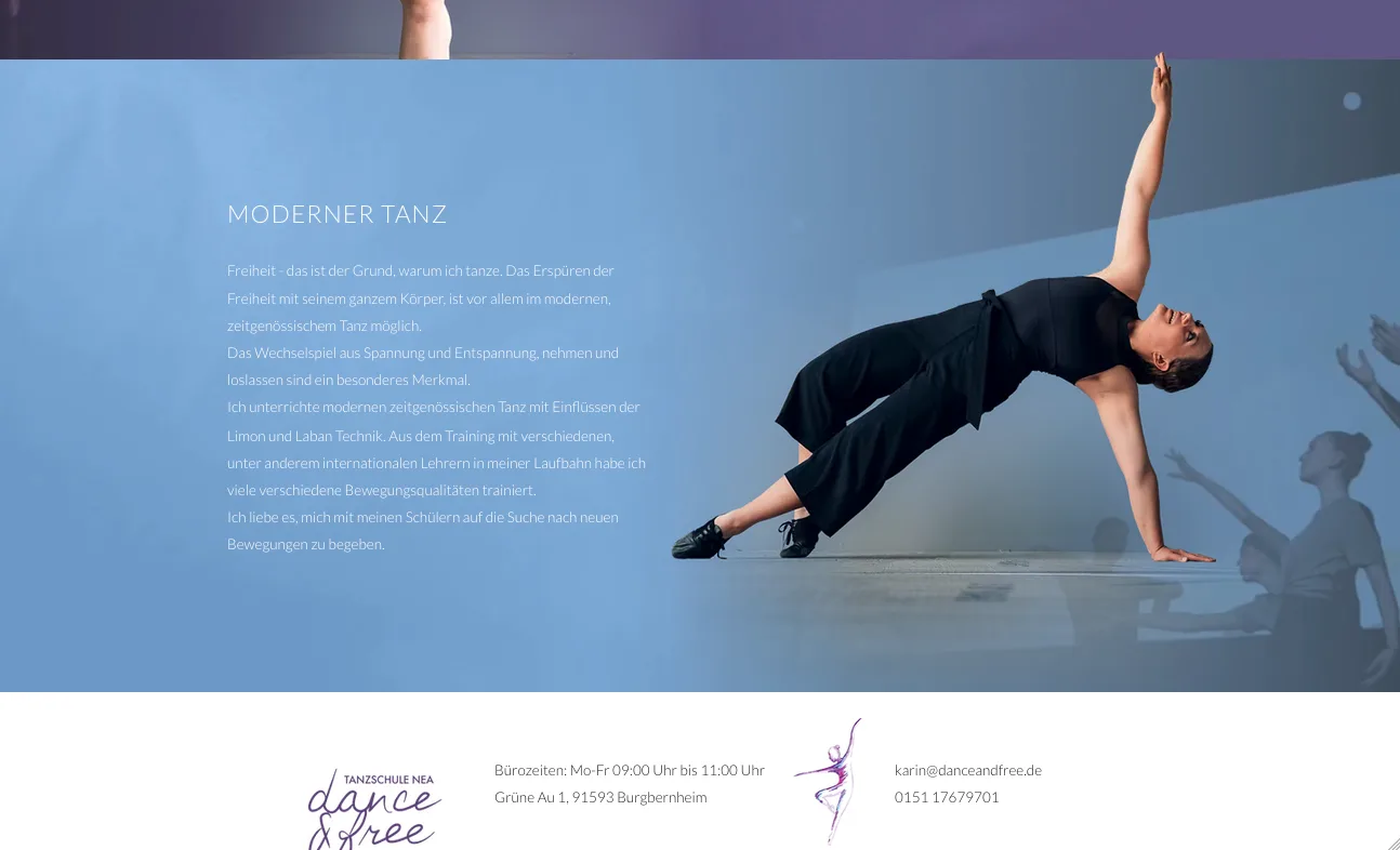 Moderner Tanz – Ansicht Desktop