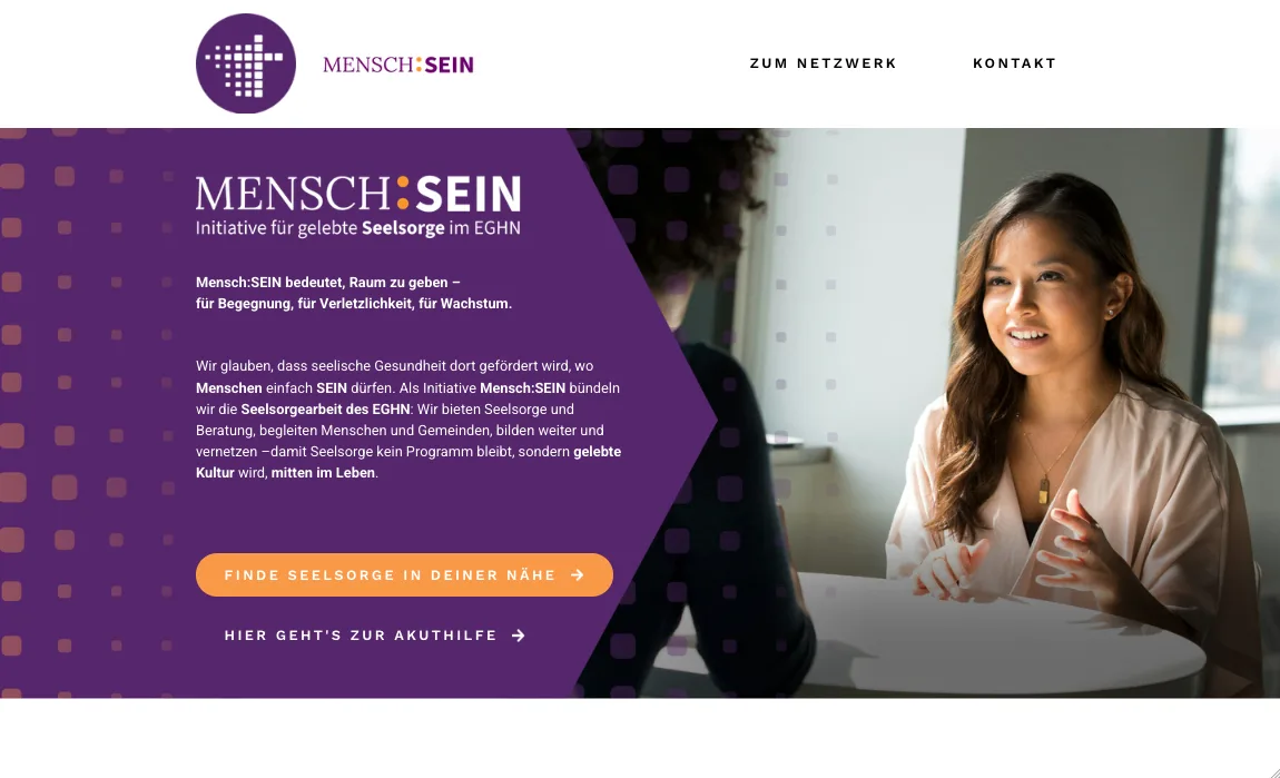 Mensch:Sein – Ansicht Desktop