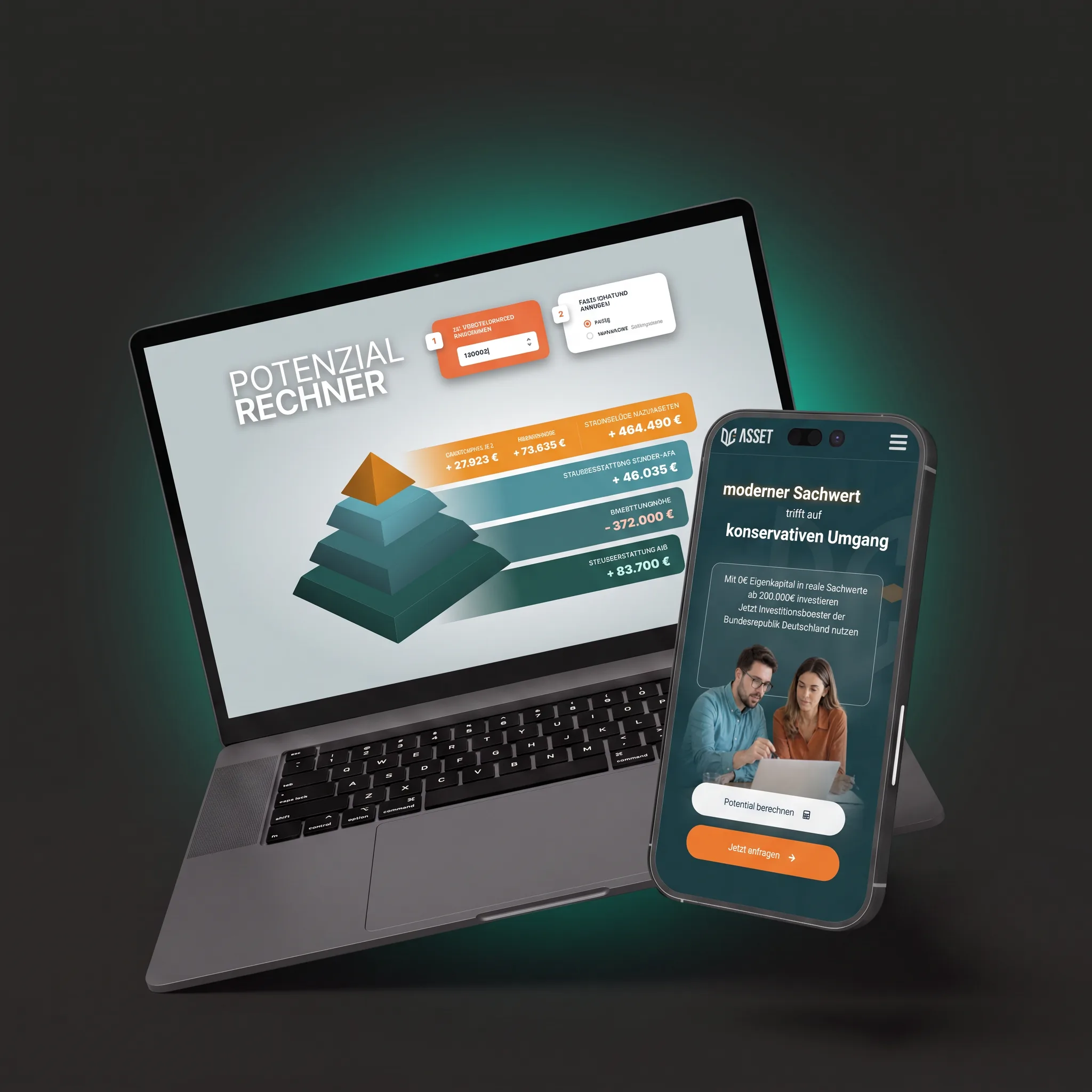 Interaktive & leadoptimierte Landingpage – DVE Asset GmbH