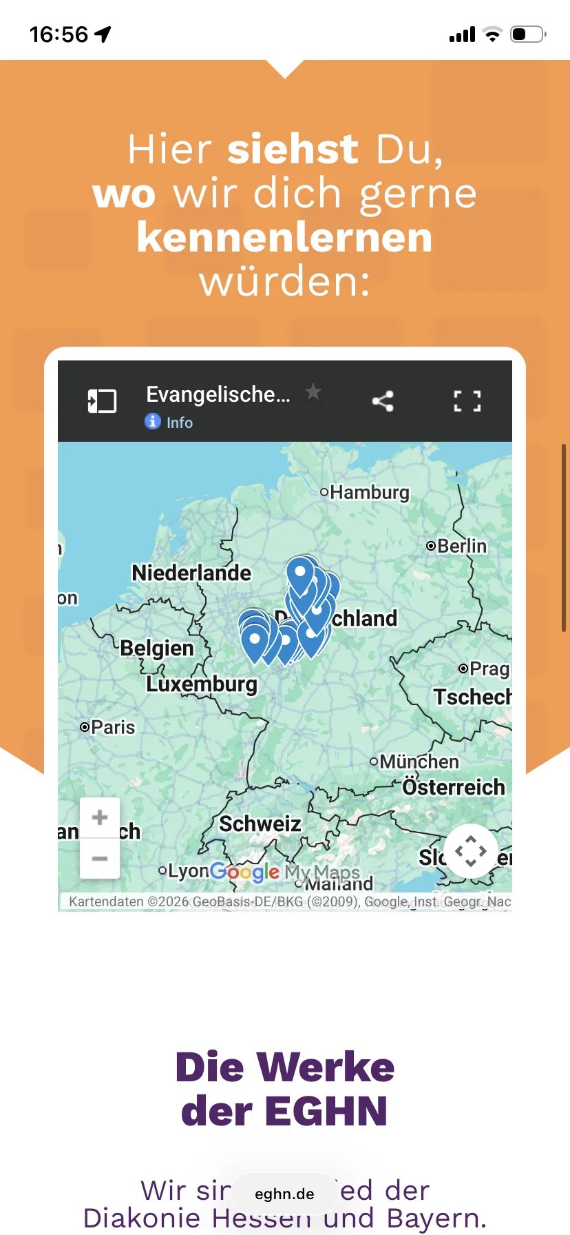Karte – Ansicht Mobil