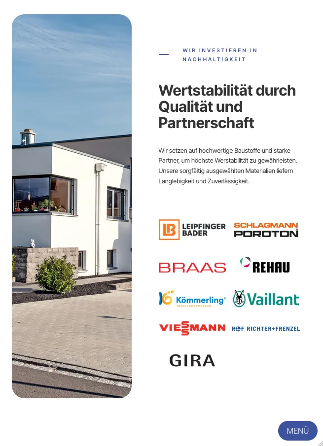 Qualität & Partner – Ansicht Tablet
