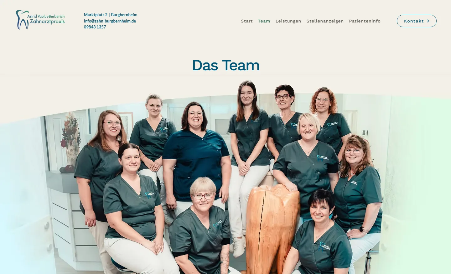 Team – Ansicht Desktop