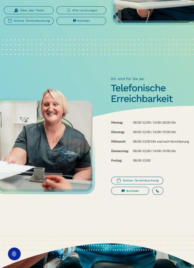 Erreichbarkeit – Ansicht Tablet