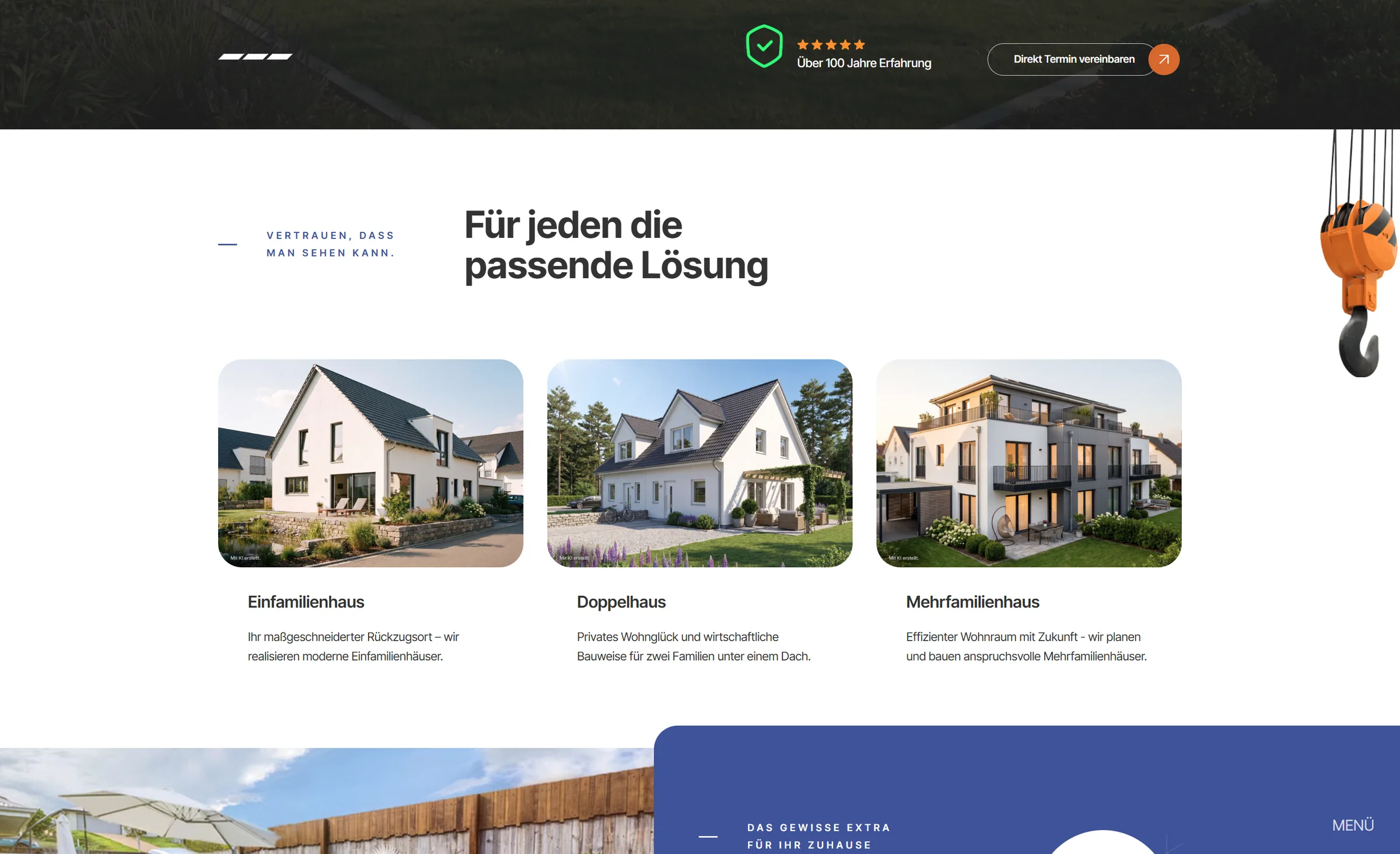 Unsere Leistungen – Ansicht Desktop