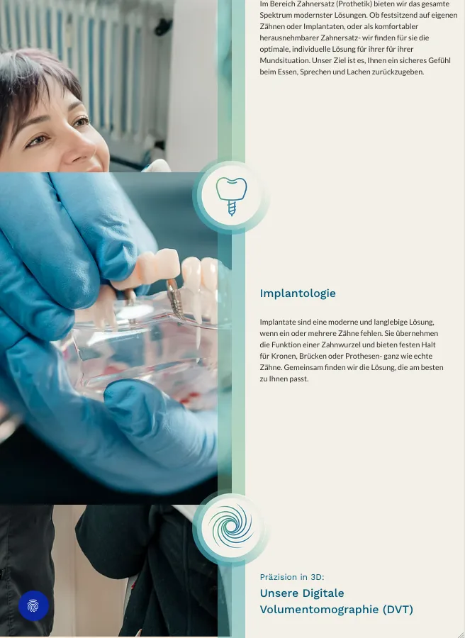 Implantologie – Ansicht Tablet