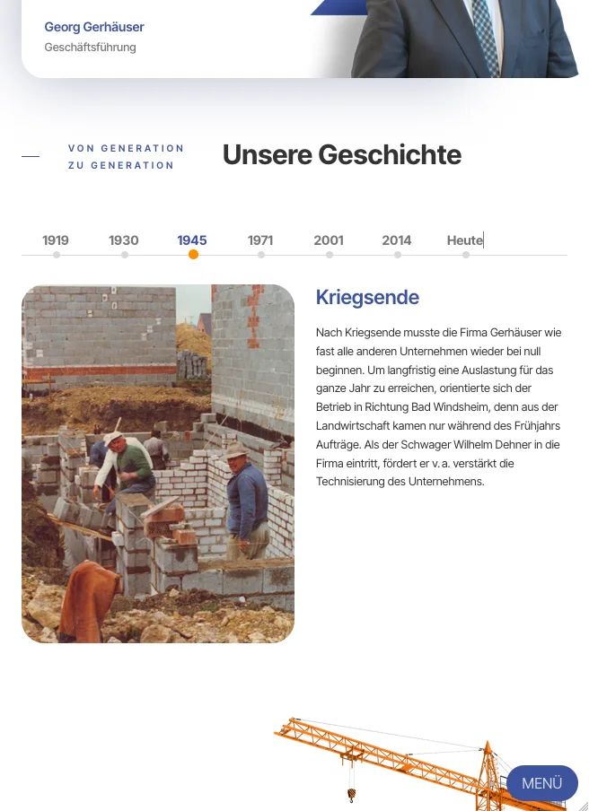 Geschichte – Ansicht Tablet