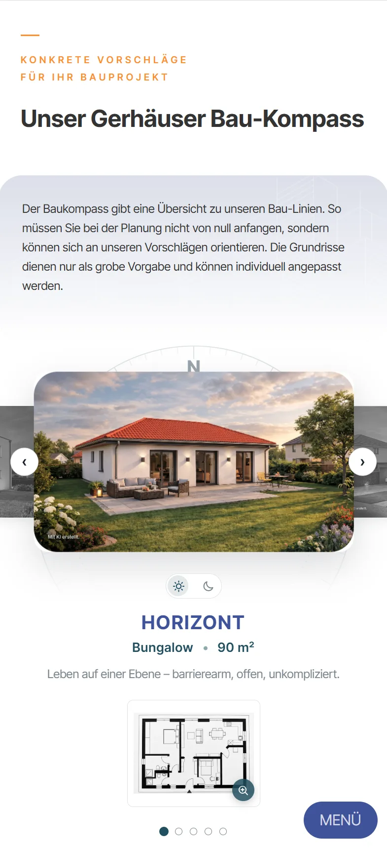 Baukompass – Ansicht Mobil