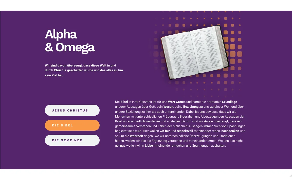 Alpha & Omega – Ansicht Desktop