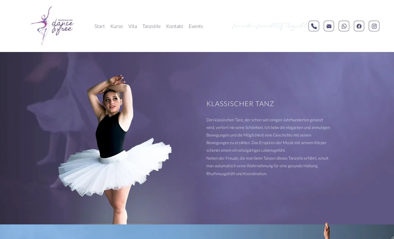 Klassischer Tanz – Ansicht Desktop