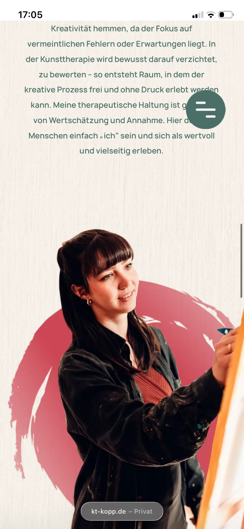 Über Theresa Kopp – Ansicht Mobil
