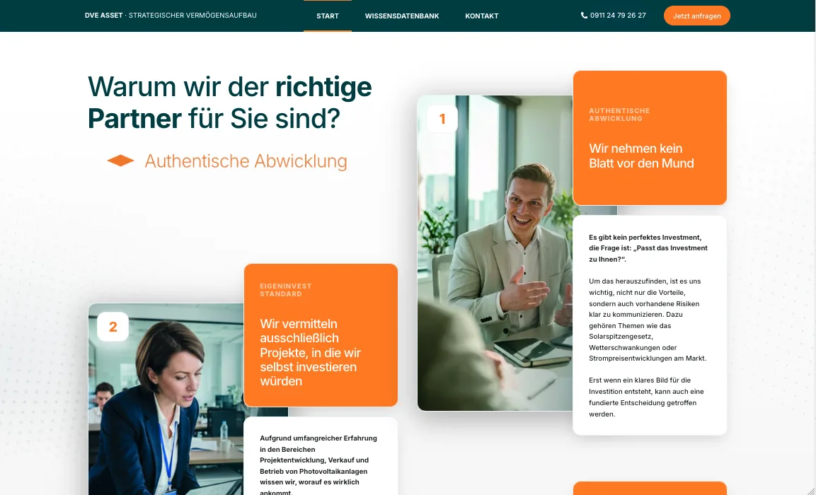 Warum wir – Ansicht Desktop
