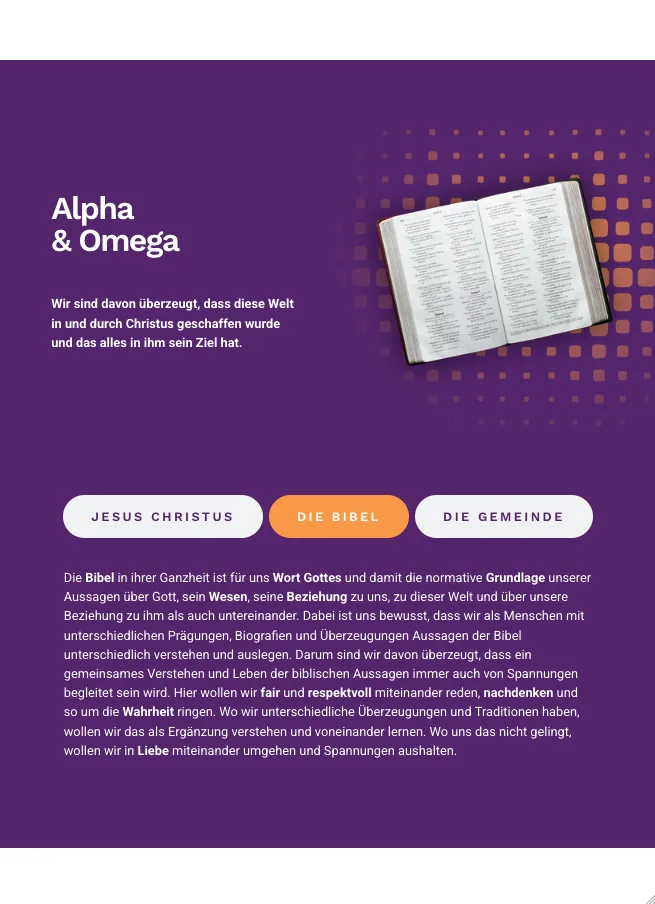 Alpha & Omega – Ansicht Tablet