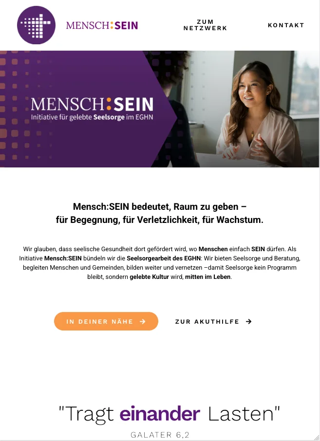 Mensch:Sein – Ansicht Tablet