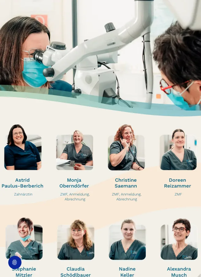 Teammitglieder – Ansicht Tablet