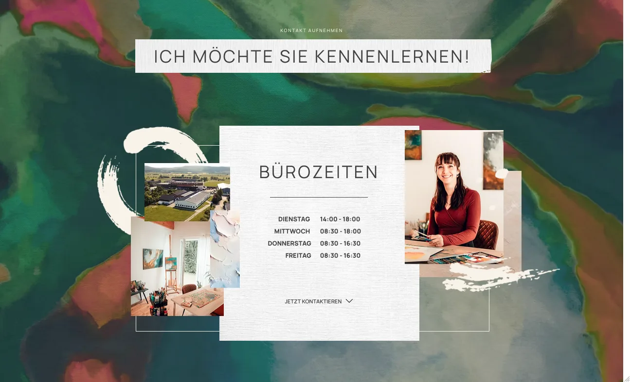 Bürozeiten – Ansicht Desktop