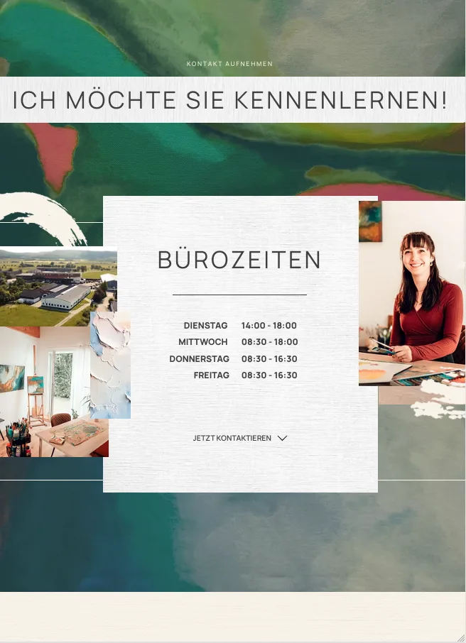 Bürozeiten – Ansicht Tablet