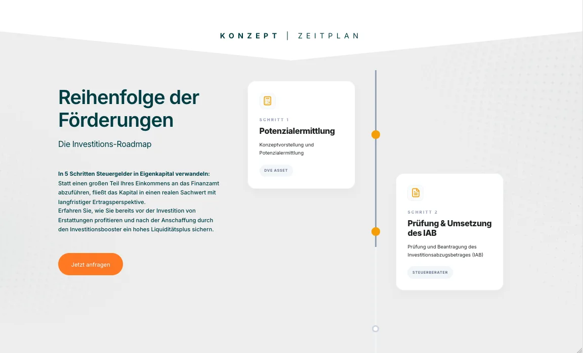 Zeitplan – Ansicht Desktop
