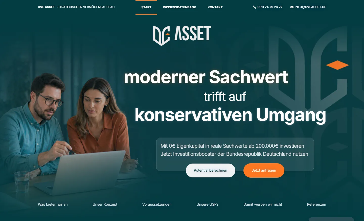 Hero – Ansicht Desktop