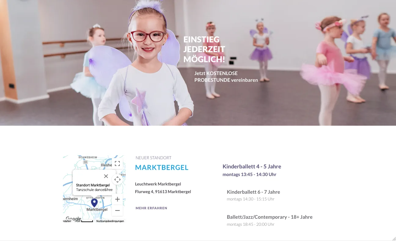 Standort Marktbergel – Ansicht Desktop