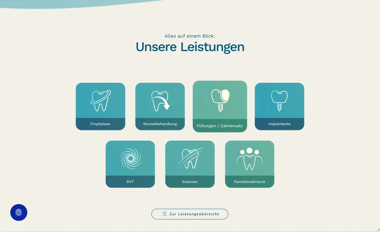 Leistungen – Ansicht Desktop