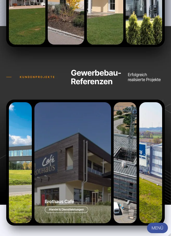Gewerbebau-Referenzen – Ansicht Tablet