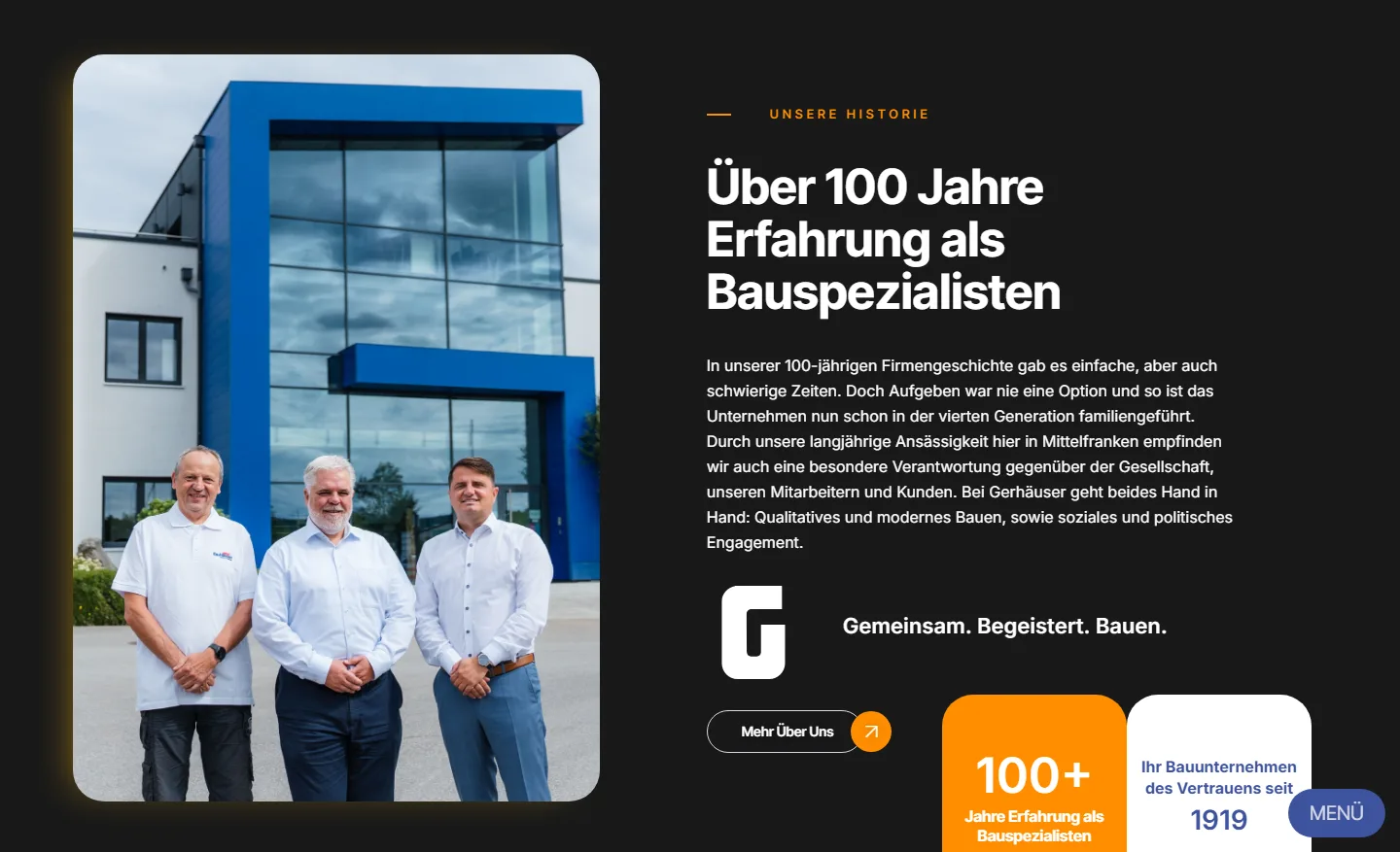 100 Jahre Erfahrung – Ansicht Desktop