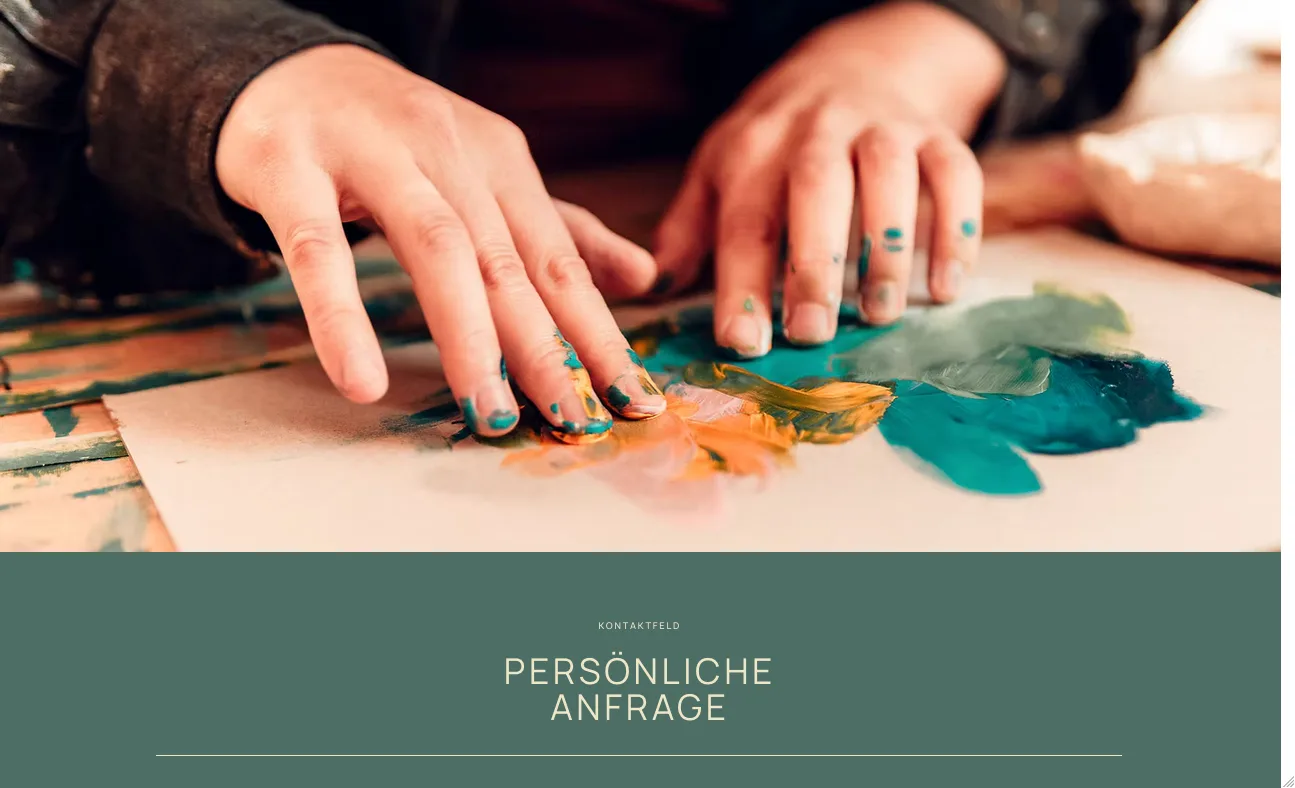 Persönliche Anfrage – Ansicht Desktop