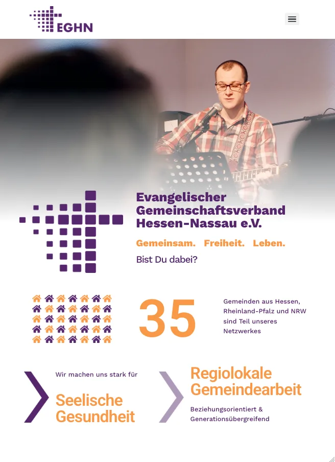 Startseite – Ansicht Tablet
